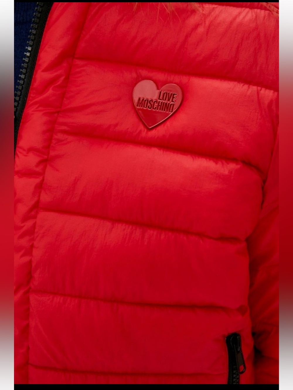 Moschino Black Bomber (black&red2 in1) Jacket with Red and White Script - Picture 7 of 11
